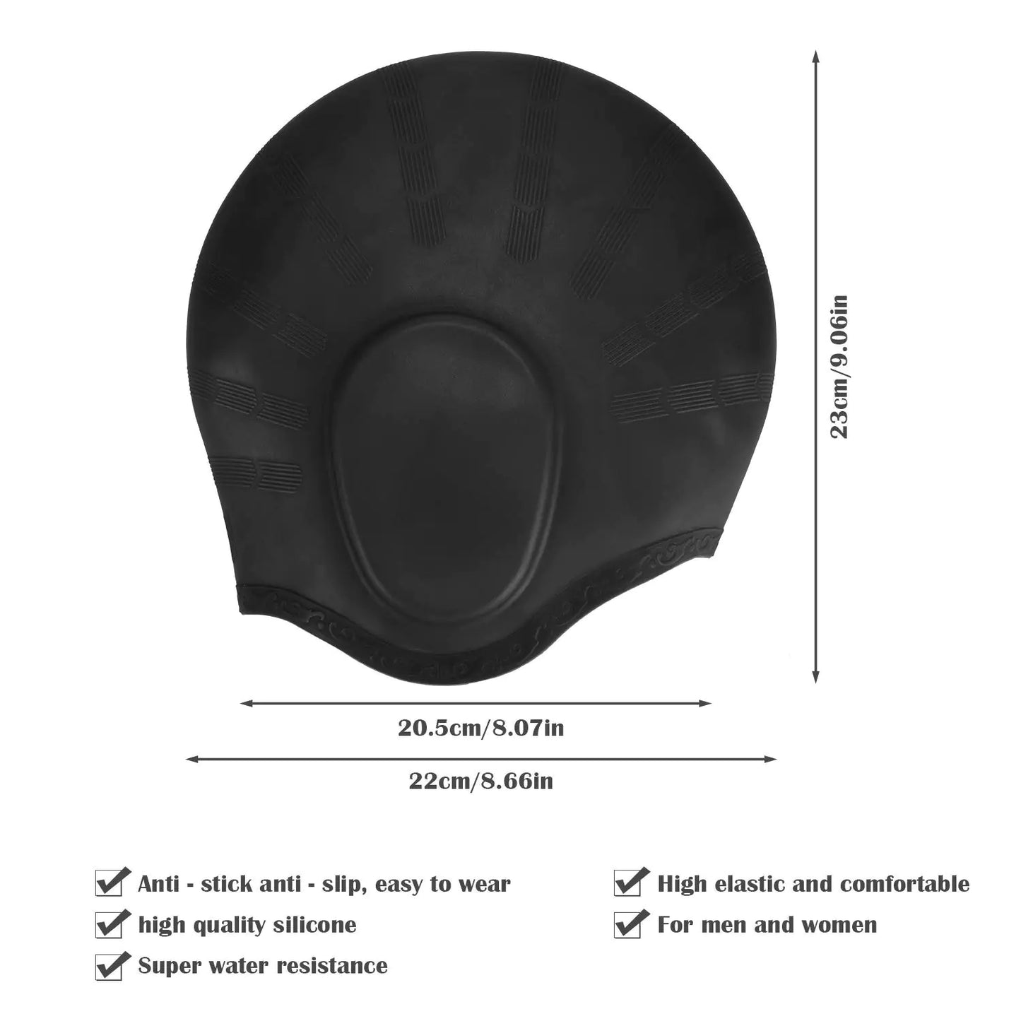 High Elastic Waterproof Swimming Cap for Long Hair
