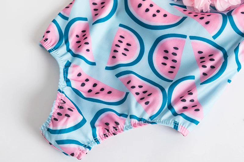 Girls' Swimsuit Swimwear 2024 Summer Swim Bikini Set Kids Floral Toddler Learn Swimming Suits One-Piece Sunbeach Infant Swimwear