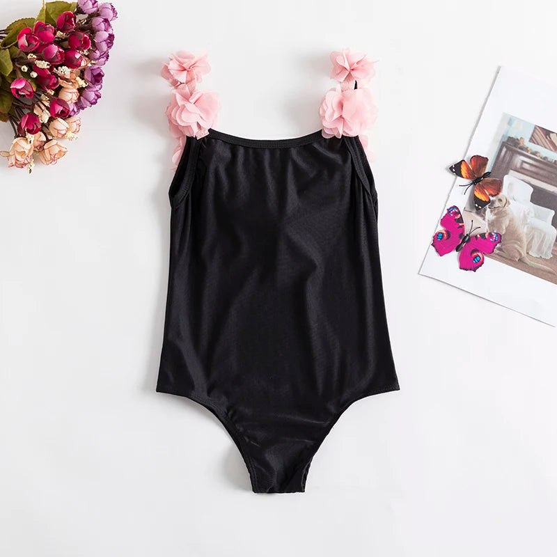 Girls' Swimsuit Swimwear 2024 Summer Swim Bikini Set Kids Floral Toddler Learn Swimming Suits One-Piece Sunbeach Infant Swimwear