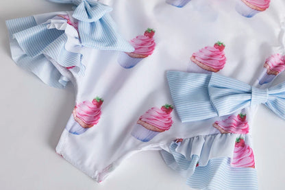 Girls' Swimsuit Swimwear 2024 Summer Swim Bikini Set Kids Floral Toddler Learn Swimming Suits One-Piece Sunbeach Infant Swimwear
