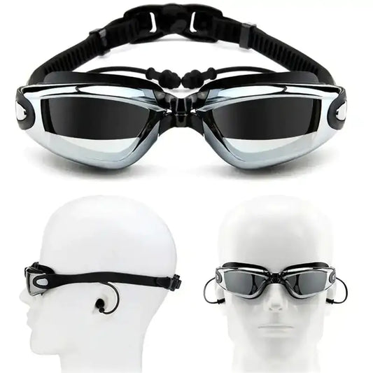 Unisex Anti-Fog Waterproof Swimming Goggles Large Frame